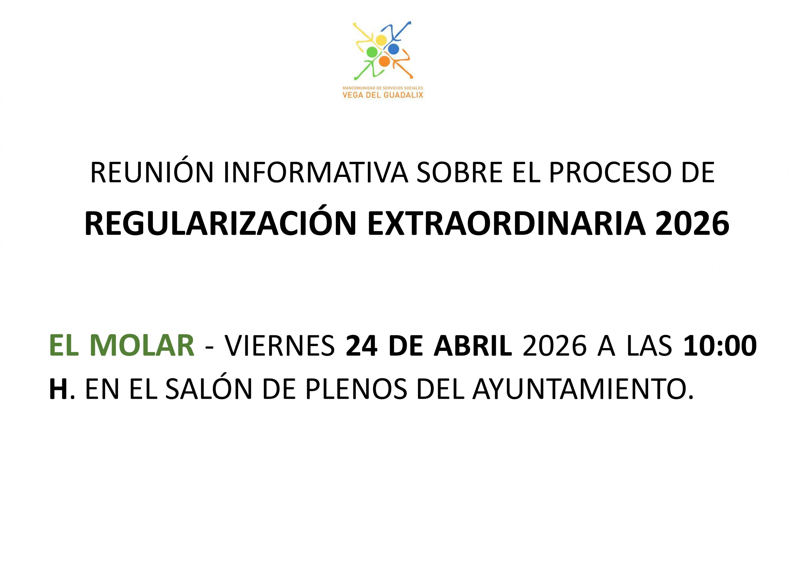 REUNIÓN INFORMATIVA SOBRE EL PROCESO DE REGULARIZACIÓN EXTRAORDINARIA 2026 EN EL MOLAR