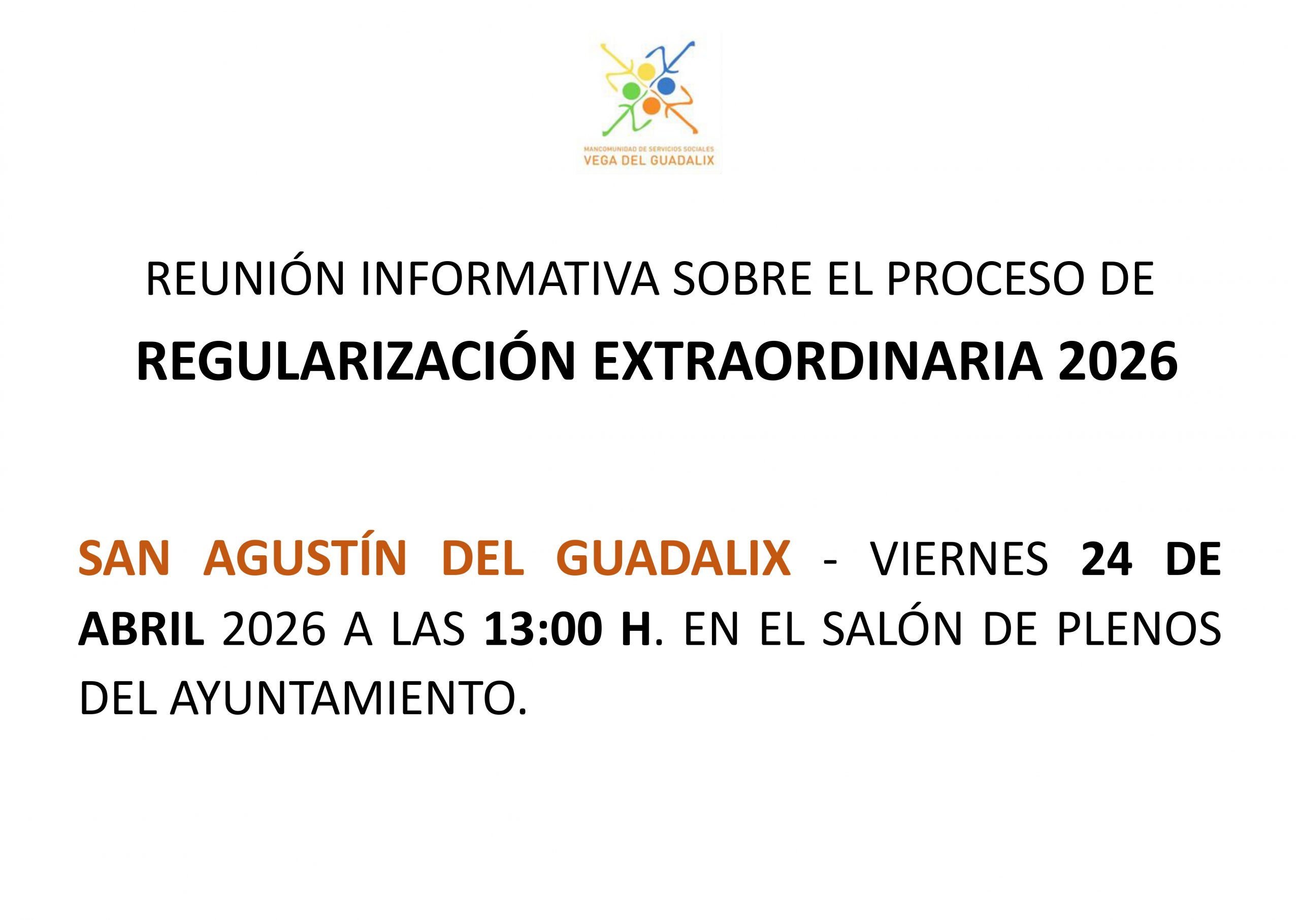REUNIÓN INFORMATIVA SOBRE EL PROCESO DE REGULARIZACIÓN EXTRAORDINARIA 2026 EN SAN AGUSTÍN DEL GUADALIX